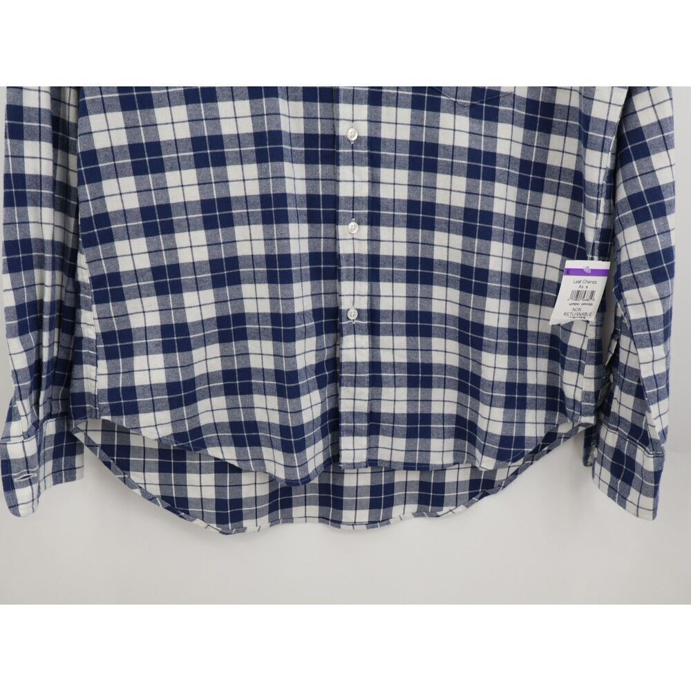 Frank & Eileen Shirt Eileen XXS Blue White Plaid Button Long Sleeve Top NEW - Picture 2 of 8